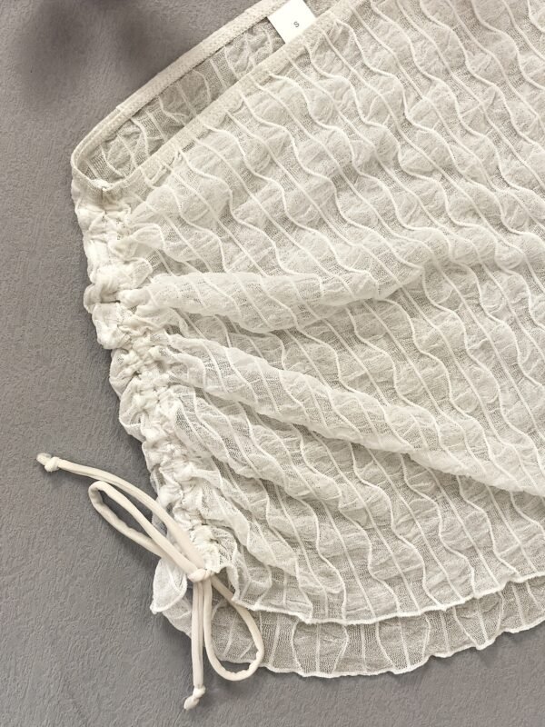 Pure White Sheer Wrap Skirt Sexy Beach Cover-Up