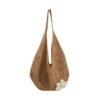 Coastal Crochet Beach Tote Soft Knit Summer Carry Bag