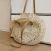 Summer Hollow Design Round Straw Bag