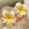 dfb0bbad-f16c-49b5-932a-b277df8cf0cd.jpg 1pc Fashion Cute Women'S Cute Yellow Plumeria Hairpins