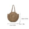 Summer Hollow Design Round Straw Bag